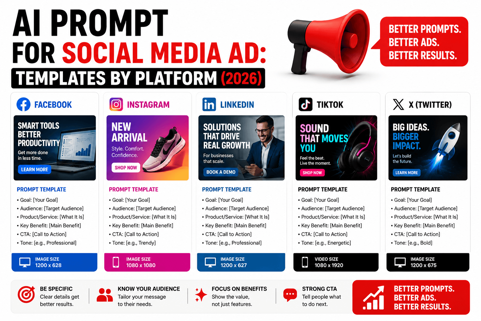 AI Prompt for Social Media Ad: Templates by Platform (2026)