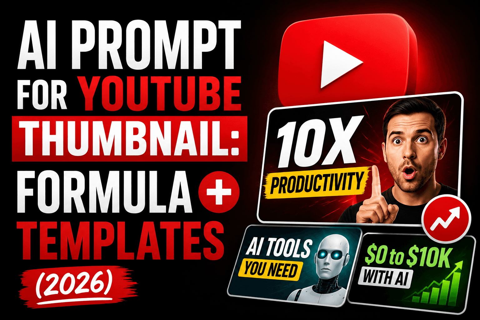 AI Prompt for YouTube Thumbnail: Formula + Templates (2026)